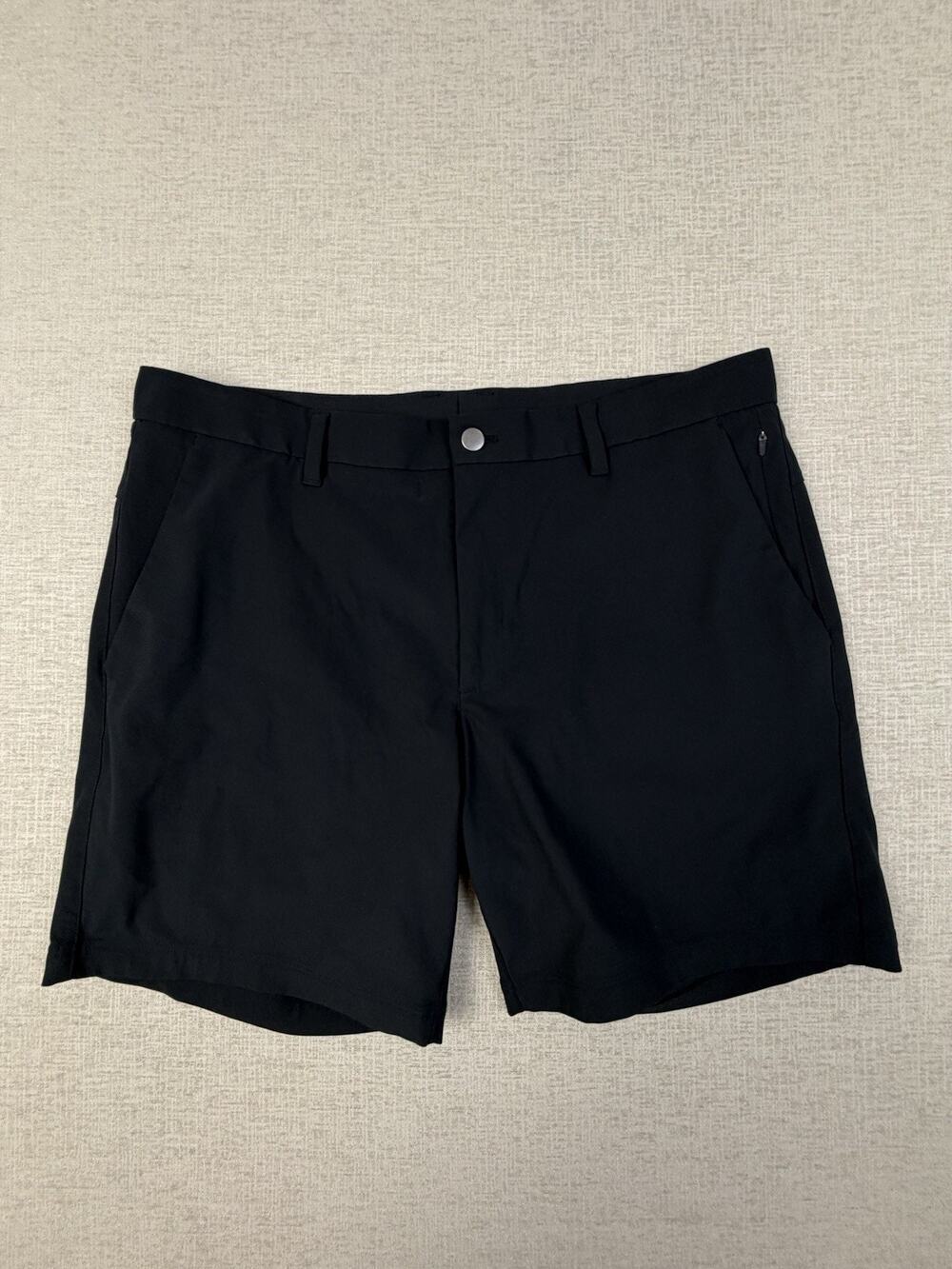 CRZ YOGA Men’s Golf Shorts 36W Black Stretch Performance Zipper Pocket